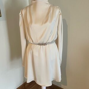 SHEIN Cream Long Sleeve Dress